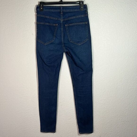 H&M Blue Ultra High Waist Ankle Skinny Curvy Jeggings Women's Size 4 - Picture 4 of 9